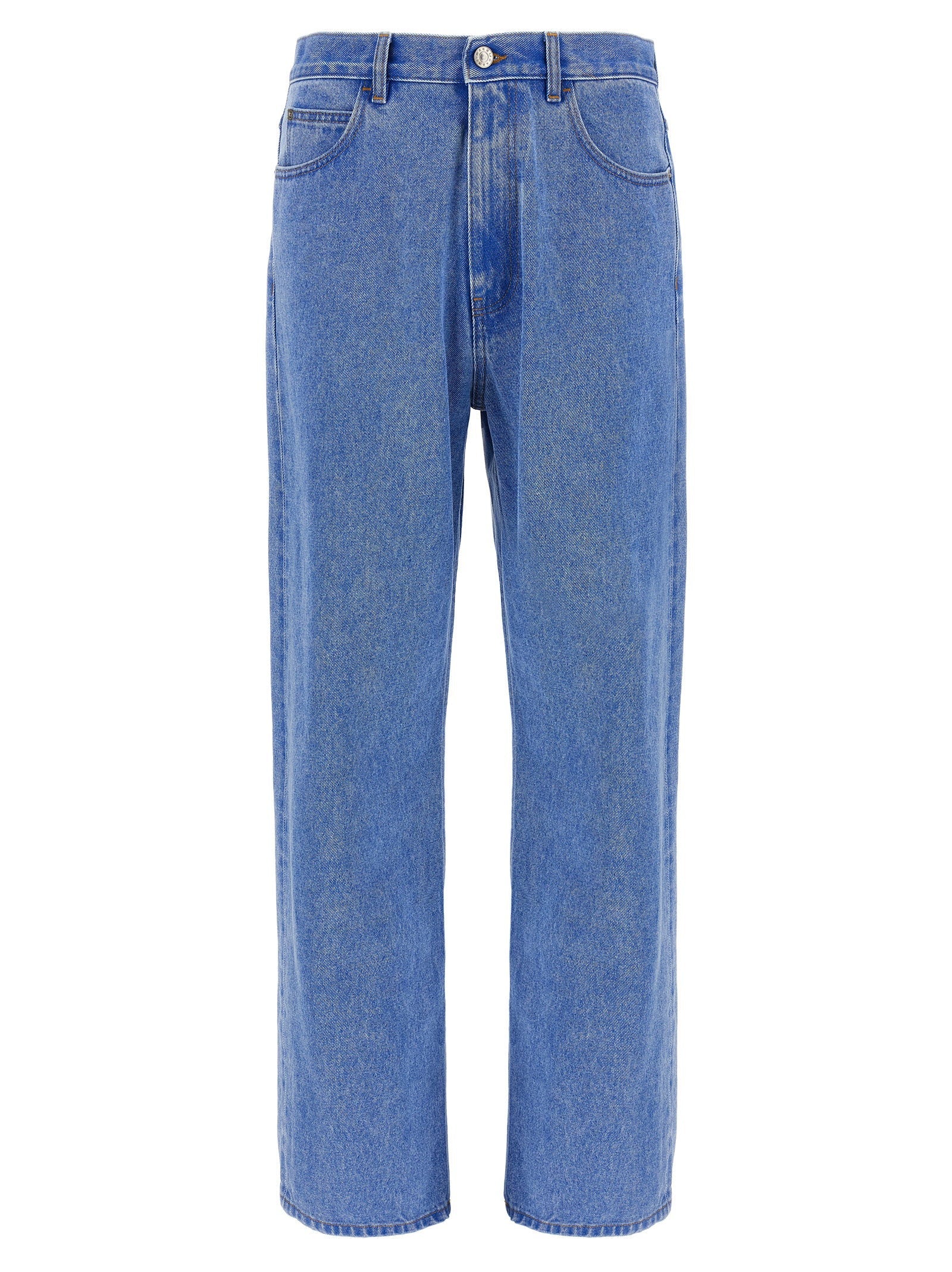 Marni Bleached Cotton Denim Jeans — Blue