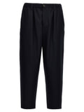 Marni Tropical Wool Cropped Trousers — Black