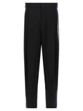 Marni Two-Tone Wool Trousers — Black