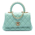 Extra Mini Quilted Caviar Coco Top Handle Bag