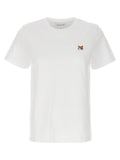 Maison Kitsuné Logo-Embroidered Fox Patch T-Shirt — White