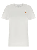 Maison Kitsuné Logo-Patched Cotton T-Shirt — white
