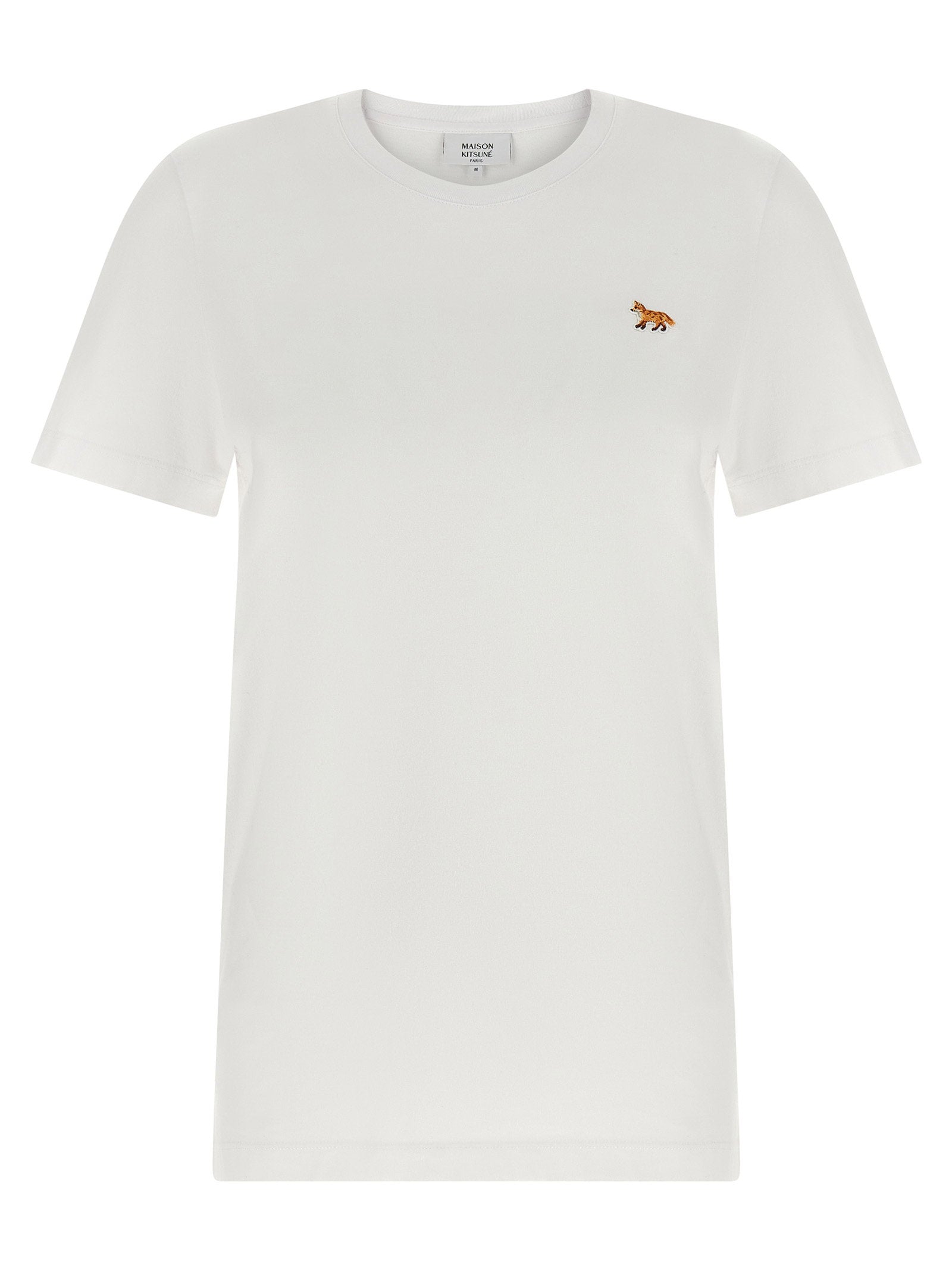 Maison Kitsuné Logo-Patched Cotton T-Shirt — white