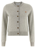 Maison Kitsuné Baby Fox Extrafine Wool Cardigan — Beige