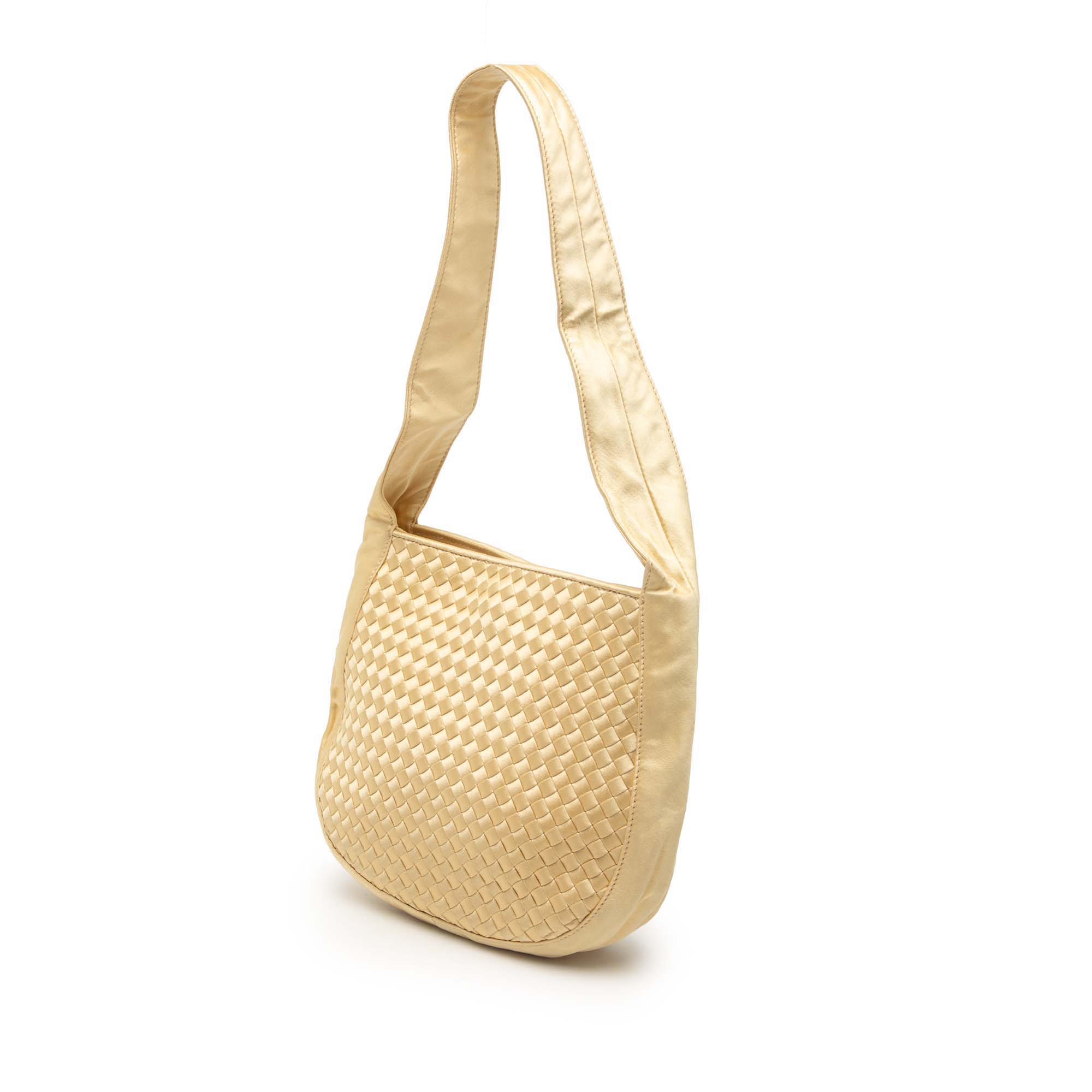 Satin Intrecciato Shoulder Bag