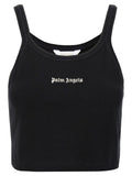 Palm Angels Logo-Embroidered Cotton Tank Top — Black