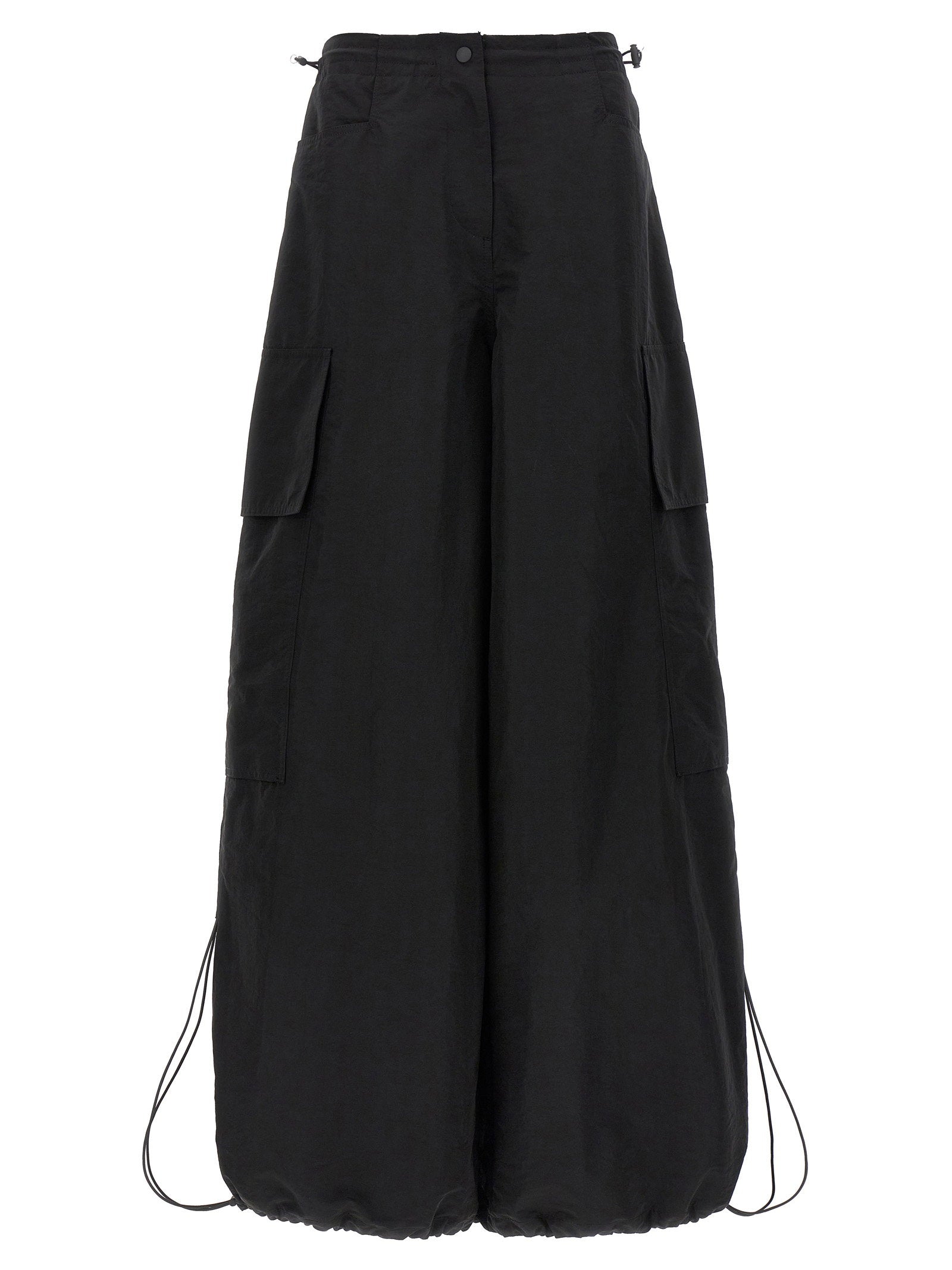 Palm Angels Nylon Parachute Cargo Pants — Black
