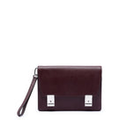 Saffiano Double Lock Convertible Clutch