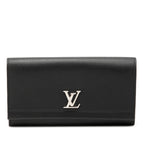 Leather Lockme II Long Wallet