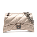 Small Metallic Calfskin Crush Chain Shoulder Bag