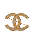 CC Gold Plated Strass Brooch