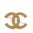 CC Gold Plated Strass Brooch