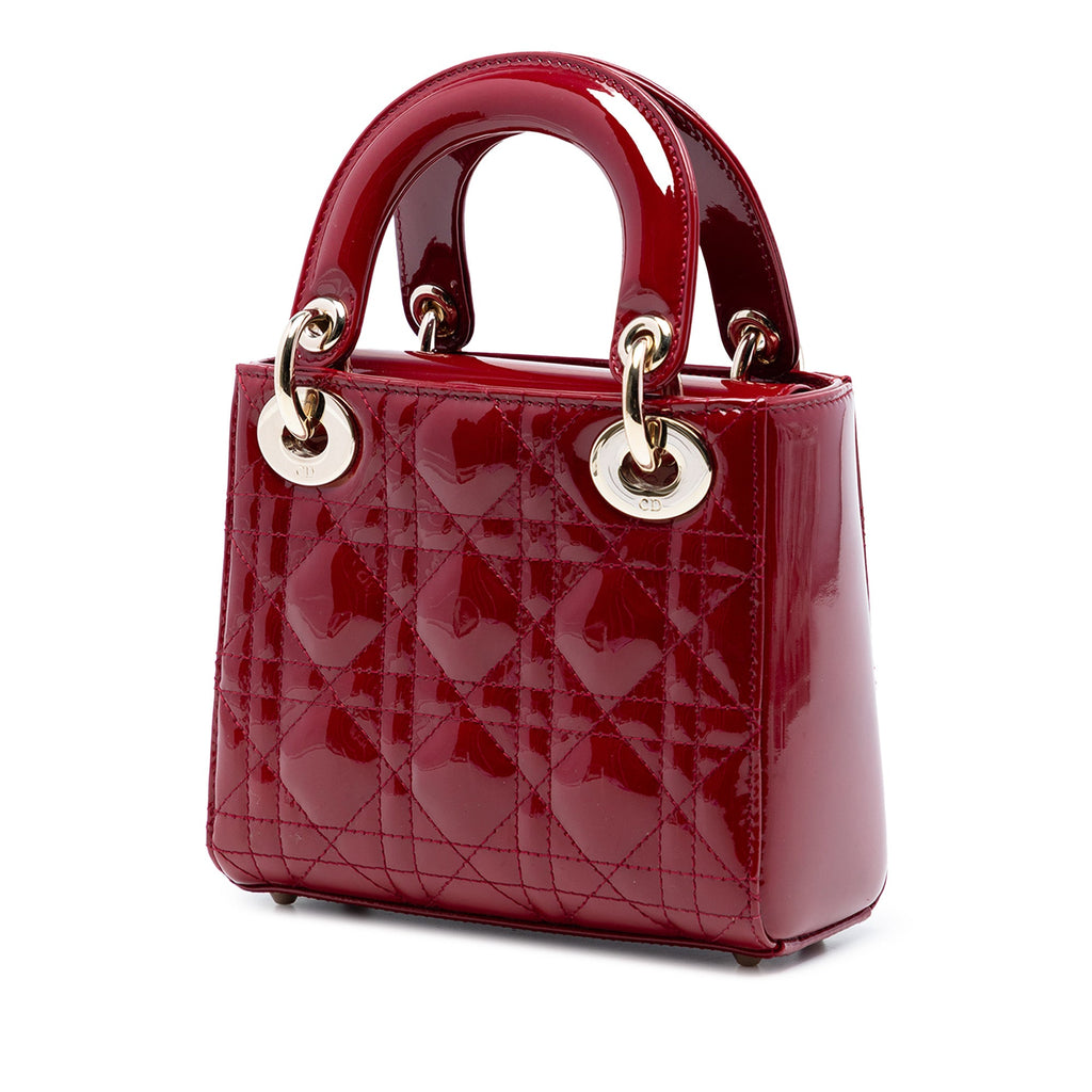 Mini Patent Cannage Lady Dior