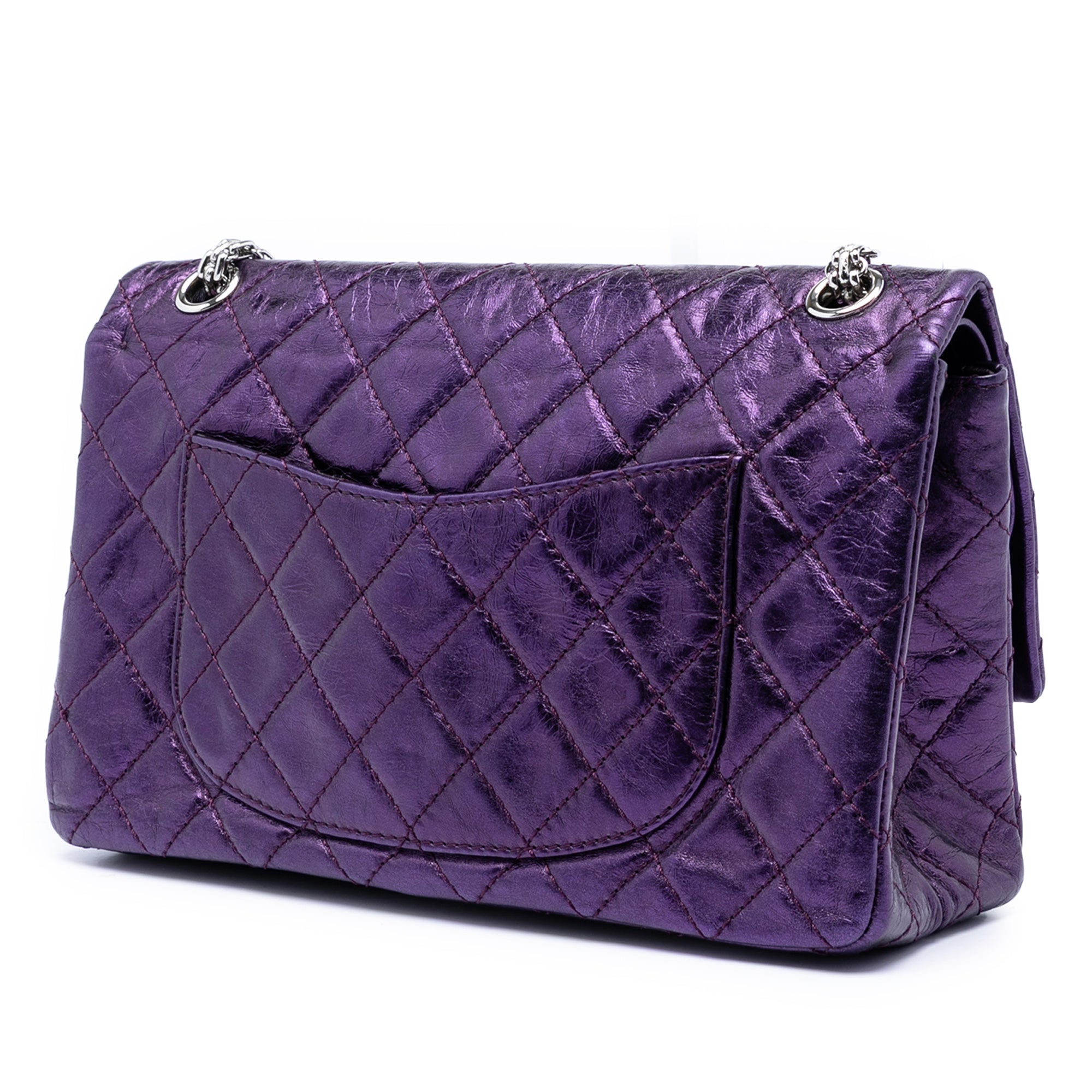 Quilted Metallic Calfskin Reissue 2.55 Double Flap 226