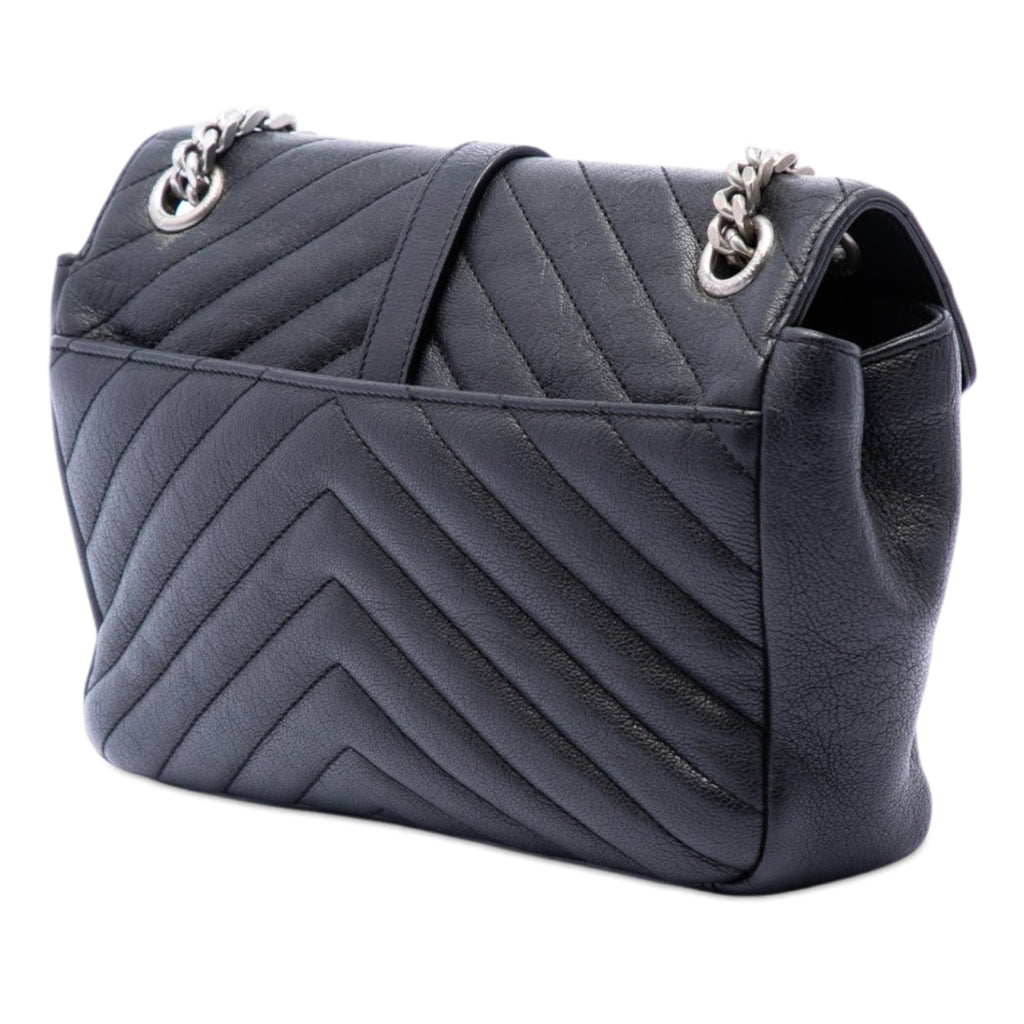 Medium Chevron Sheepskin Monogram College Punk Shoulder Bag