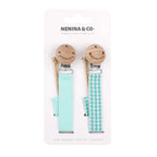 Pack 2 Chupeteros + 1 Chupete DIAMOND By Nenina & Co Mint