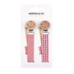 Pack 2 Chupeteros + 1 Chupete DIAMOND FS By Nenina & Co Rosa