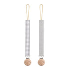 Pack 2 Chupeteros + 1 Chupete DIAMOND By Nenina & Co Gris
