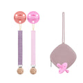 Kit Nenina & Co Rosa + Rosa chicle| 2 Chupetes + 2 Chupeteros + Guardachupete