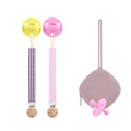 Kit Nenina & Co Amarillo + Rosa chicle | 2 Chupetes + 2 Chupeteros + Guardachupete