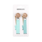 Kit Nenina & Co Mint + Celeste| 2 Chupetes + 2 Chupeteros + Guardachupete
