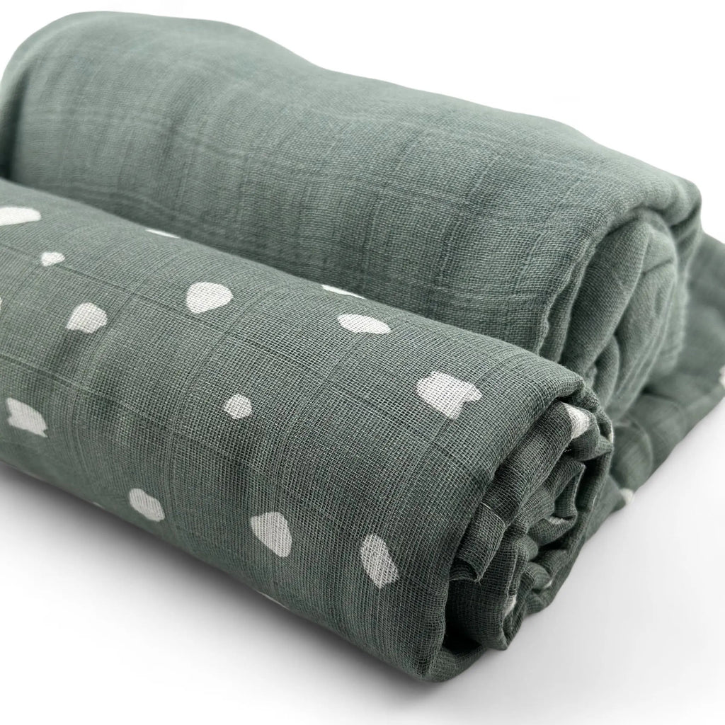 Pack 2 Muselinas Gris + Nieve 70% Bamboo +30 % Algodón Nenina & Co