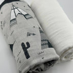 Pack 2 Muselinas Patagonia + White 70% Bamboo +30 % Algodón Nenina & Co