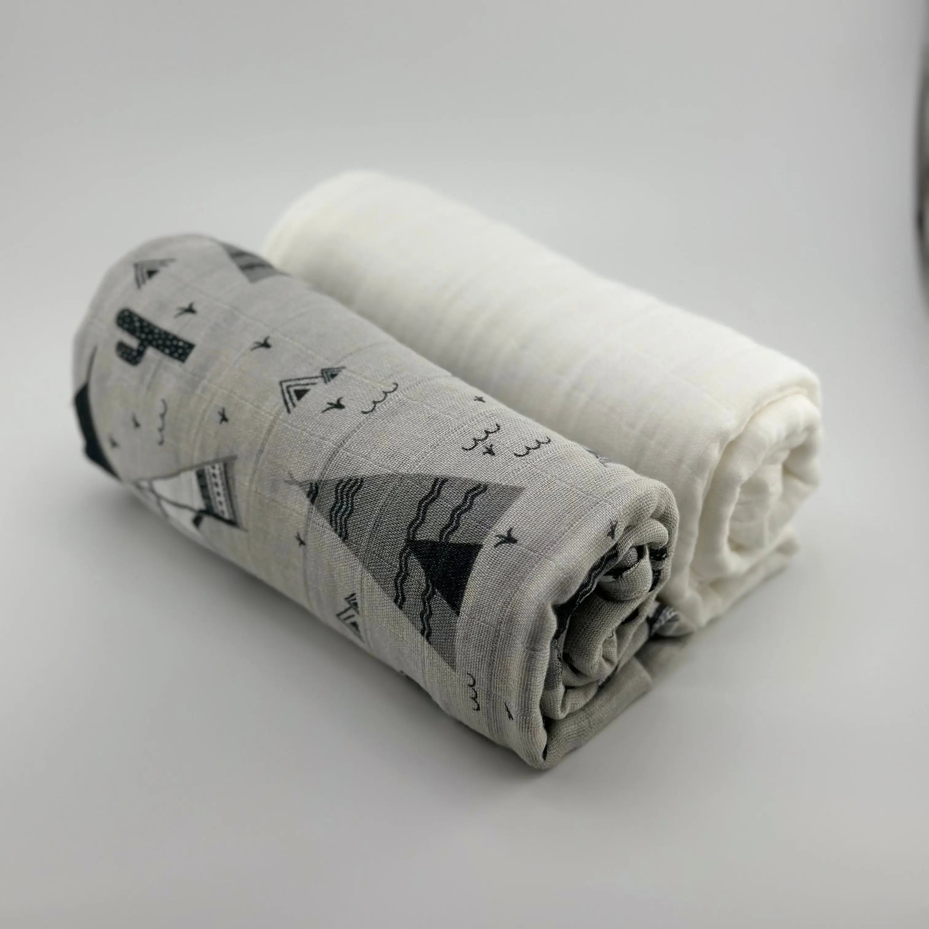 Pack 2 Muselinas Patagonia + White 70% Bamboo +30 % Algodón Nenina & Co