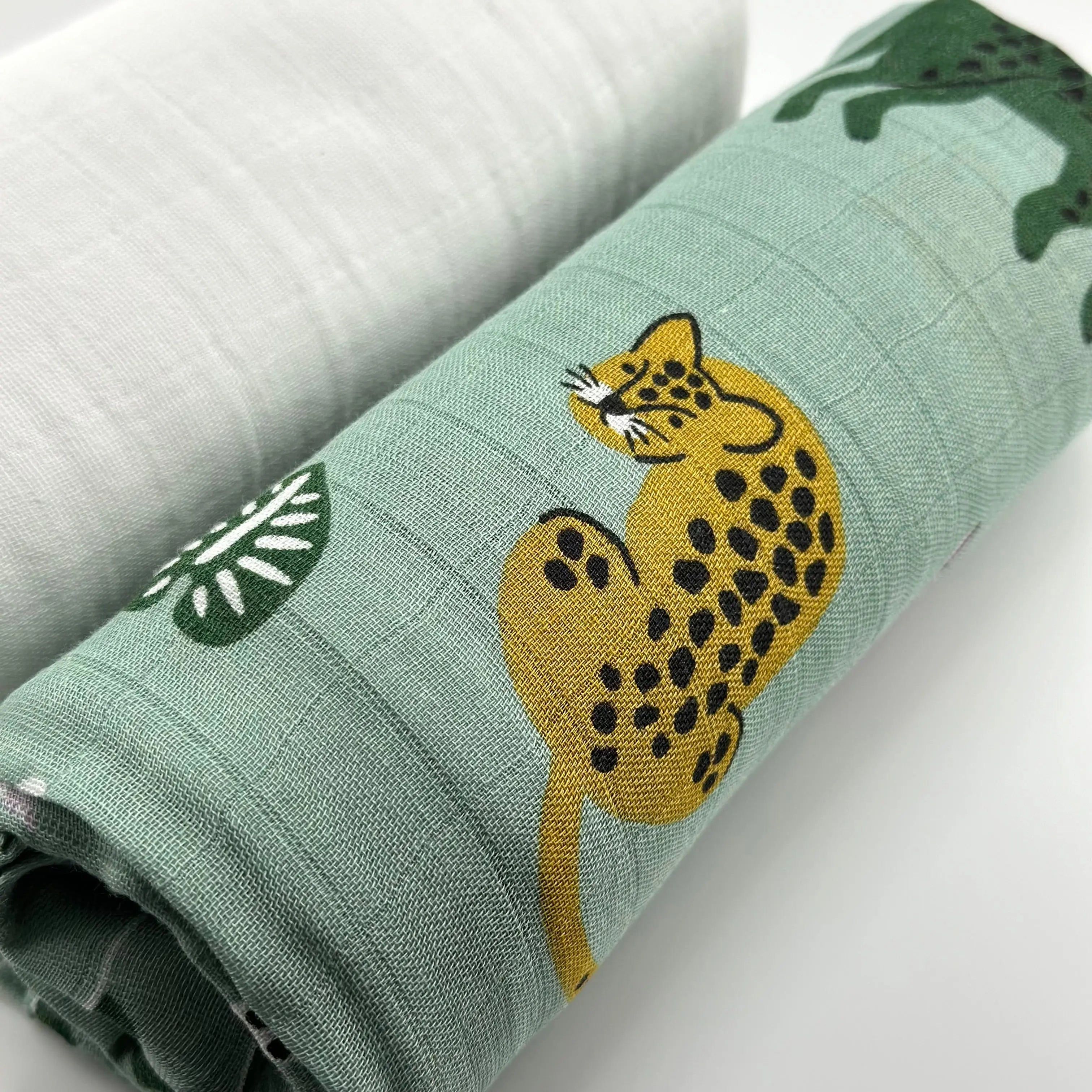 Pack 2 Muselinas Tigre + White  70% Bamboo +30 % Algodón Nenina & Co