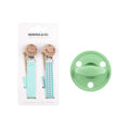 Kit Nenina & Co – Oliva | 2 Chupeteros Algodón Orgánico + 1 Chupete Clásico de Silicona