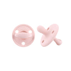 Kit Nenina & Co – Rosa pálido | 2 Chupeteros Algodón Orgánico + 1 Chupete Clásico de Silicona