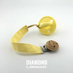 Pack 2 chupetes + Pack 2 chupeteros Azul y Amarillo  DIAMOND By Nenina & Co
