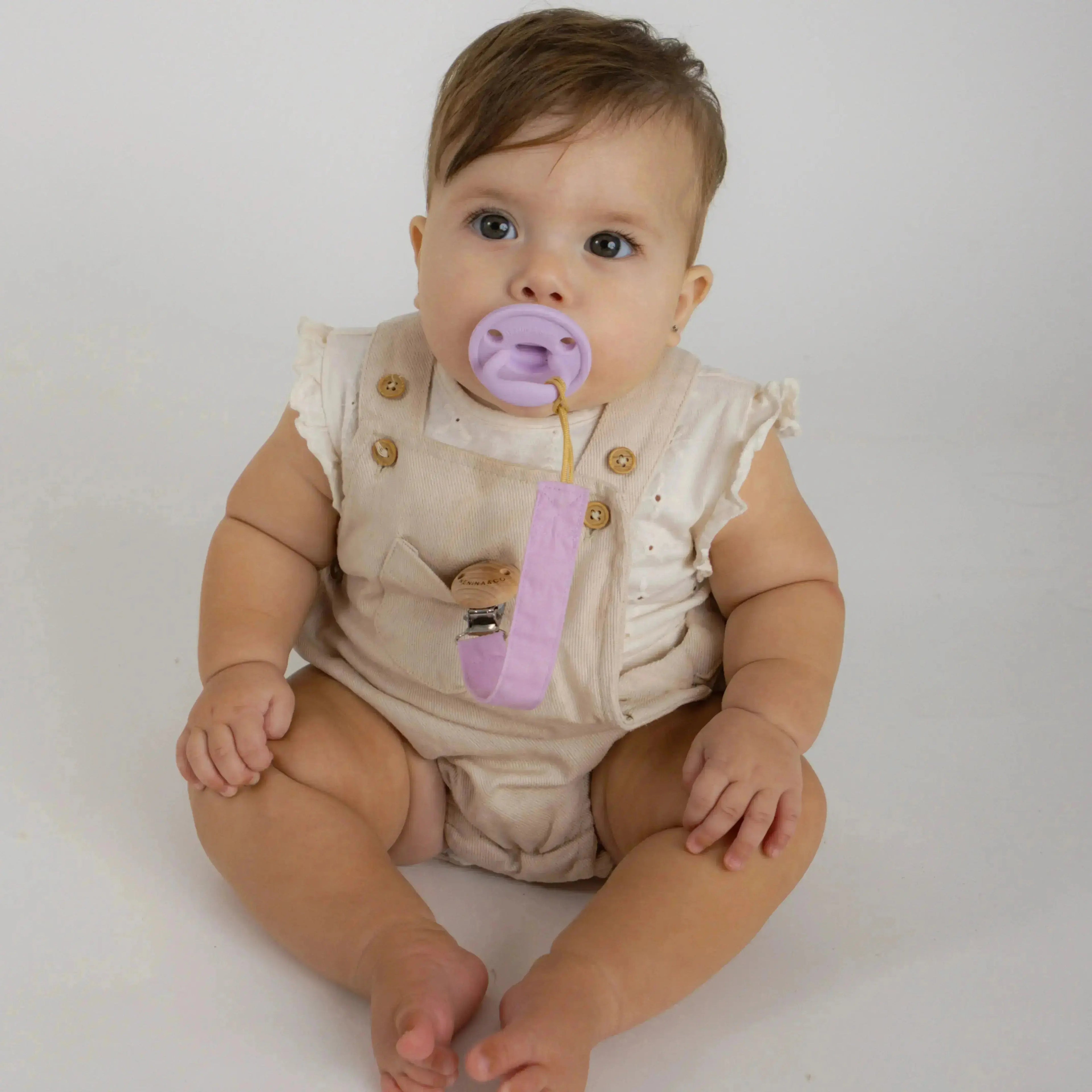 Chupete DIAMOND By Nenina & Co Rosa pálido y Lila | Silicona Orgánica para Bebé +12 Meses