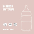 Kit de Biberón y Chupete Clásico con Chupeteros de Algodón para Bebé Recién Nacido | Nenina & Co