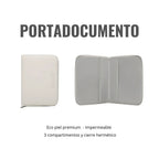 Pack Nacimiento Bebé: Portadocumentos + Neceser de Eco Piel MIREM Dusty Beige | Nenina & Co