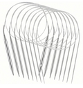 Agujas circulares de punto 80 cm - Set de 8 uds con medidor de agujas