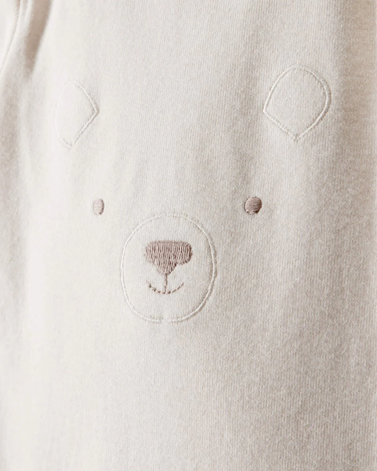 Pack cuatro piezas body manga larga con diseño de oso malva