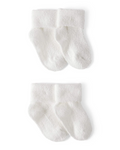 Pack cuatro pares calcetines chenilla blancas