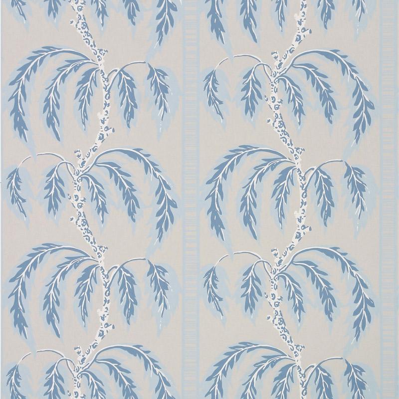 Palms Wallpaper Cornwall Blue By Sister Parish Design
