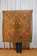 Pañuelo Pisto o Cien Colores lana verde oliva