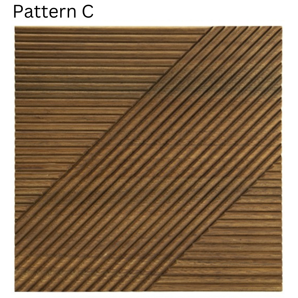 ArtZ® Bali Wood Wall Panel - Dark Wood / C - Sample 1 Small Panel - Final Sale Non Refundable