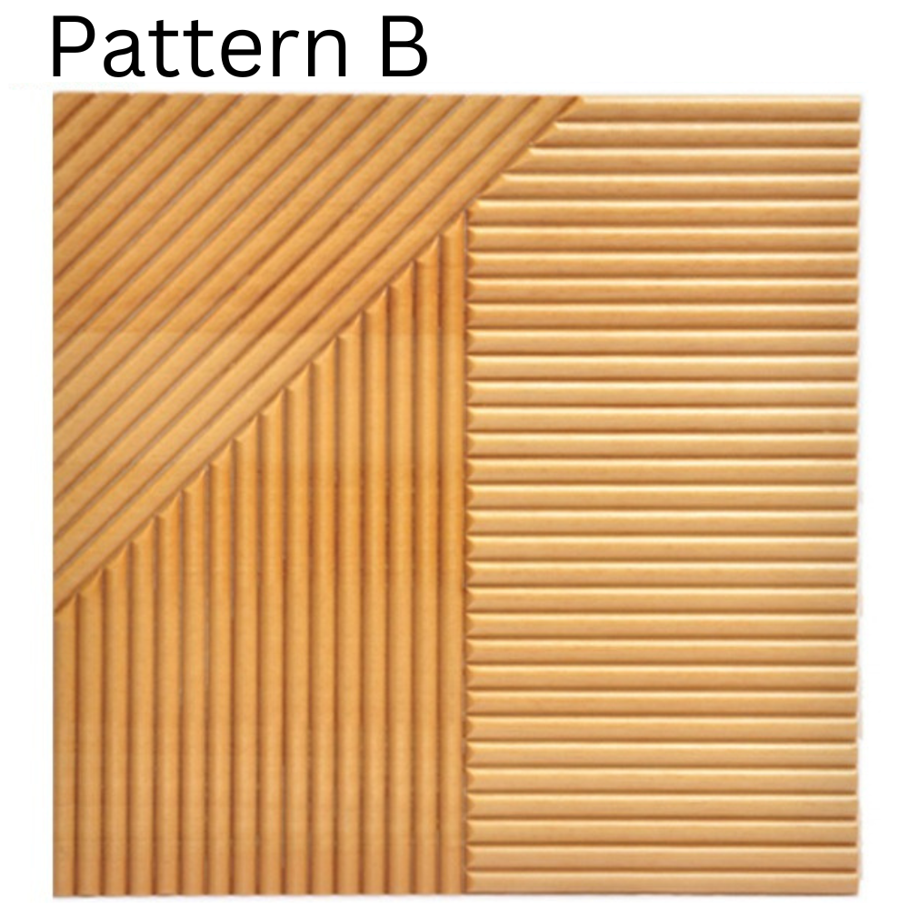 ArtZ® Bali Wood Wall Panel - Light Wood / B - Set of 2 Panels (7.72 sq. ft.)