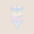 Lounge Underwear Days of the Week Thongs (7-Pack) - Multicolour Print