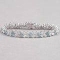 Pear-Shaped Flower Diamond  Bracelet