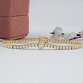 Bezel Pear Lab Grown Diamond Tennis Bracelet