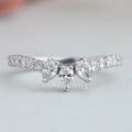 Pear Cut Curved Wedding Band