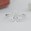 Pear Cut Diamond Solitaire Engagement Ring