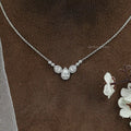 Pear Cut Halo Teardrop Chain Necklace