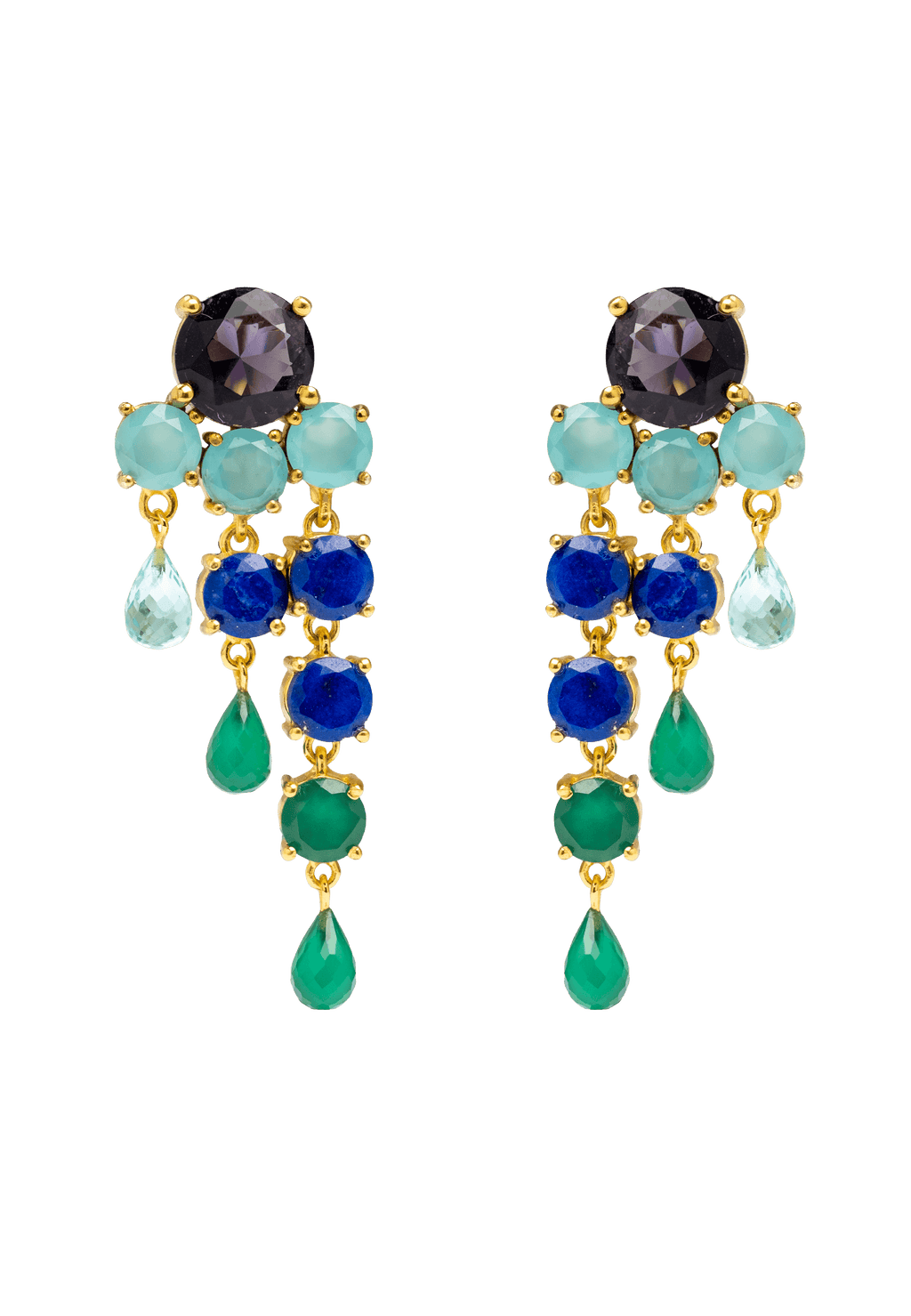 Pendientes Adoration Azul eléctrico y Verde