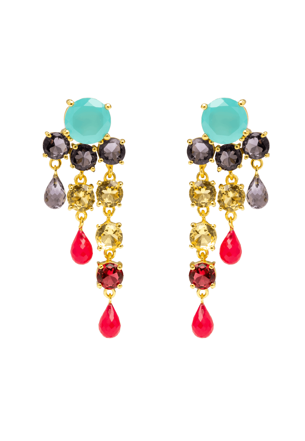Pendientes Adoration Rosa y Morado